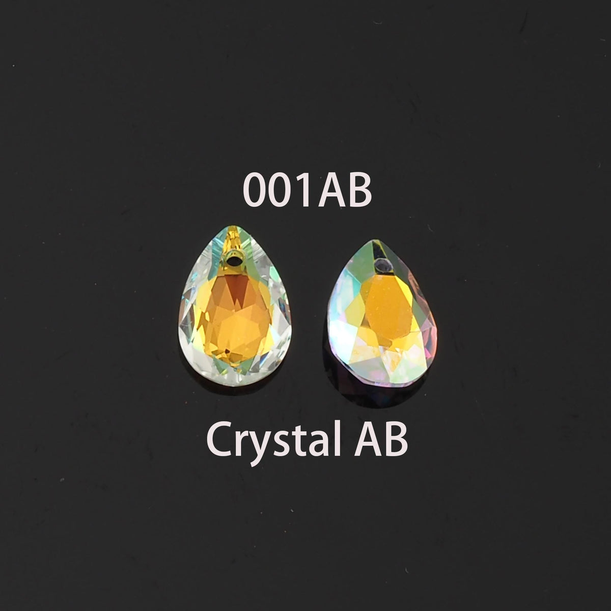 5pcs Teardrop Crystal Pendant Crystal AB Rhinestones for DIY Craft Jewelry Making Supply