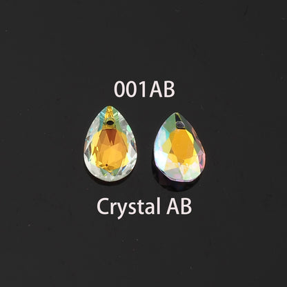 5pcs Teardrop Crystal Pendant Crystal AB Rhinestones for DIY Craft Jewelry Making Supply