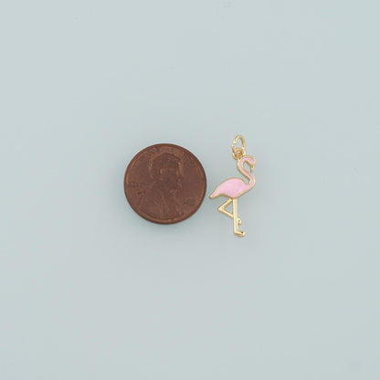 18K Gold Filled Enamel Charm Pendant for Jewelry Making