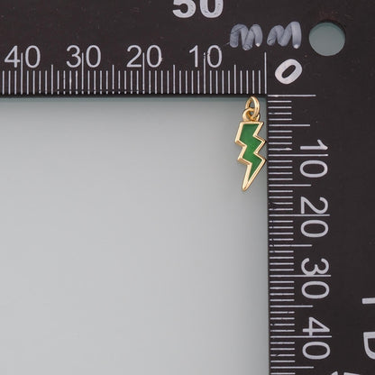 18K Gold Filled Enamel Charm Pendant for Jewelry Making