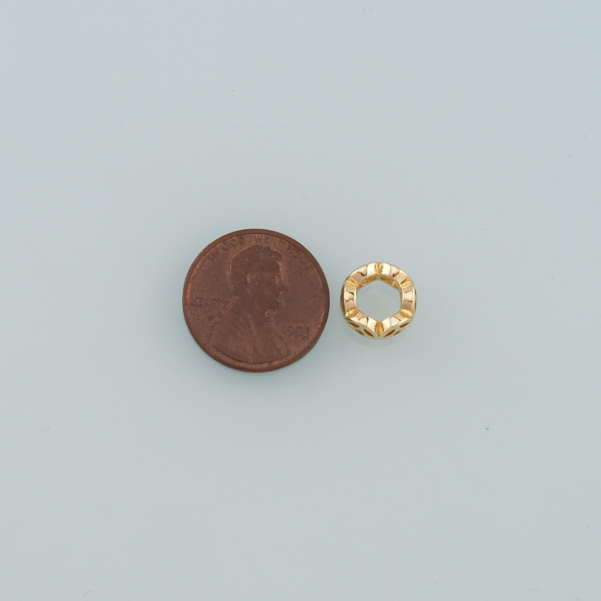 Gold Round Beads Charms,18K Gold Filled Round spacer beads Bracelet Necklace for DIY Jewelry Making Supply
