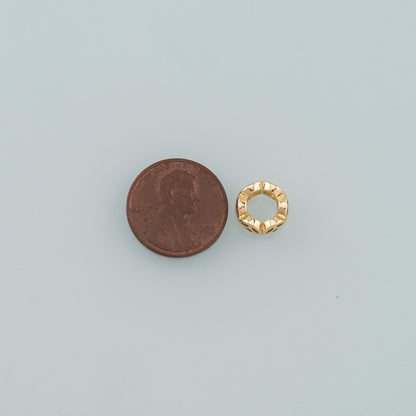 Gold Round Beads Charms,18K Gold Filled Round spacer beads Bracelet Necklace for DIY Jewelry Making Supply