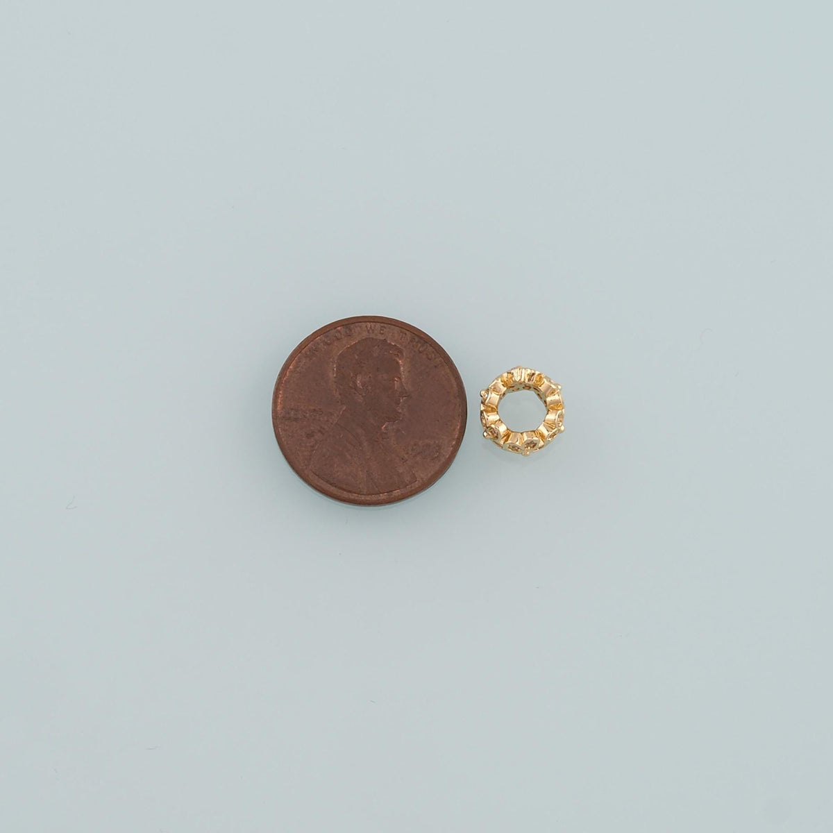 Gold Round Beads Charms,18K Gold Filled Round spacer beads Bracelet Necklace for DIY Jewelry Making Supply