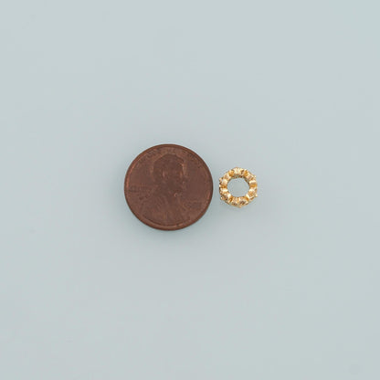 Gold Round Beads Charms,18K Gold Filled Round spacer beads Bracelet Necklace for DIY Jewelry Making Supply