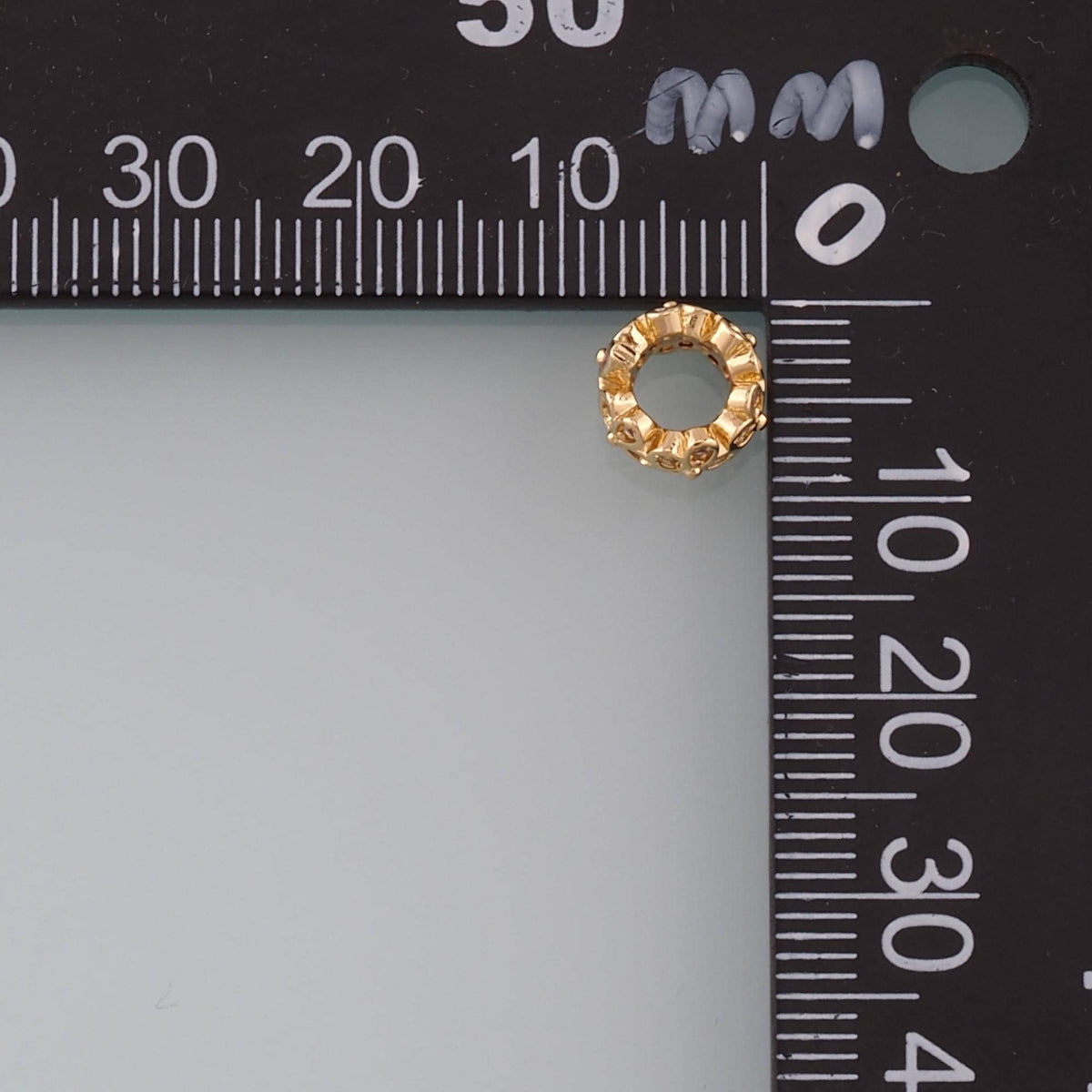 Gold Round Beads Charms,18K Gold Filled Round spacer beads Bracelet Necklace for DIY Jewelry Making Supply