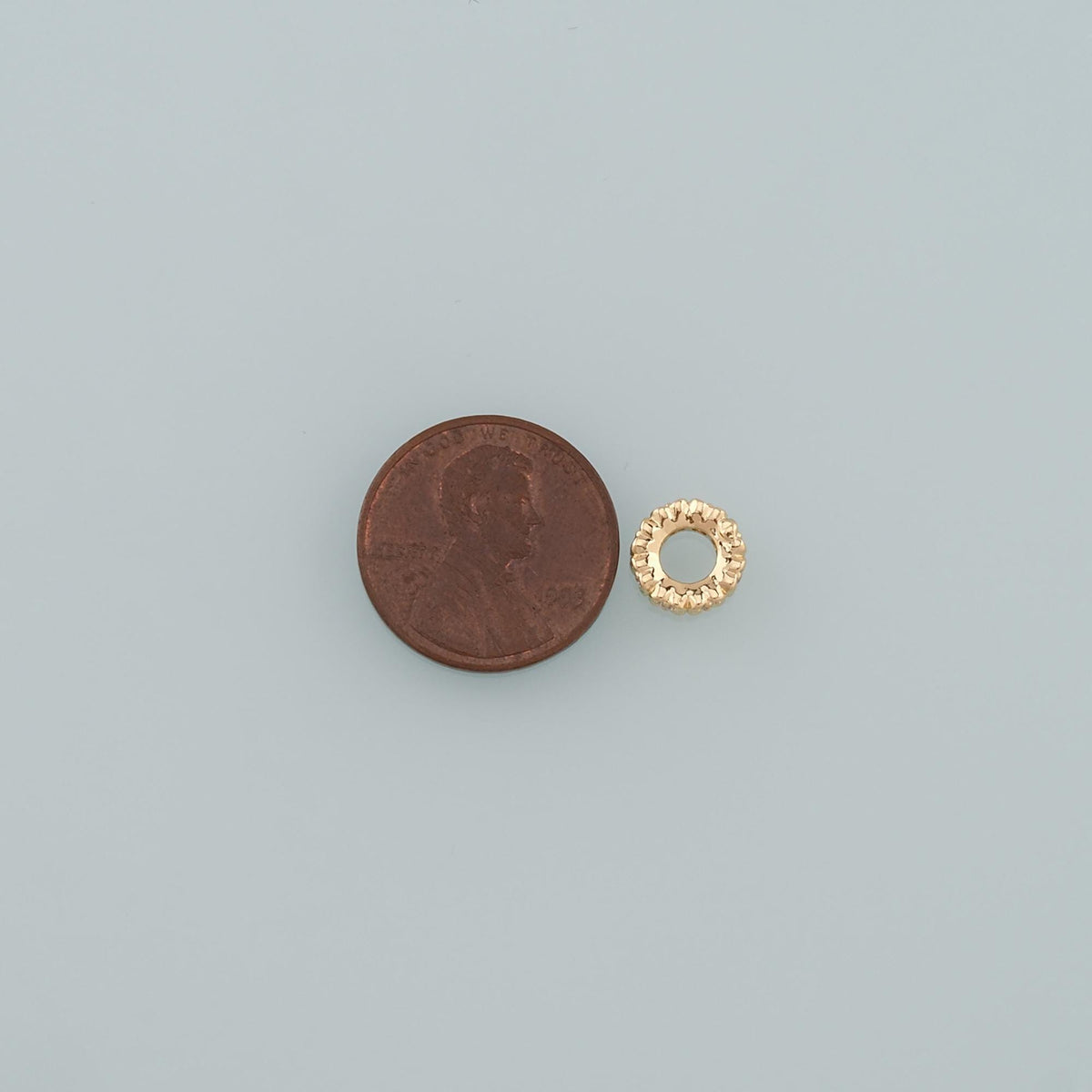 Gold Round Beads Charms,18K Gold Filled Round spacer beads Bracelet Necklace for DIY Jewelry Making Supply