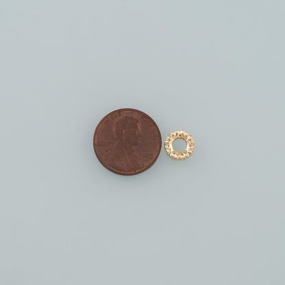 Gold Round Beads Charms,18K Gold Filled Round spacer beads Bracelet Necklace for DIY Jewelry Making Supply