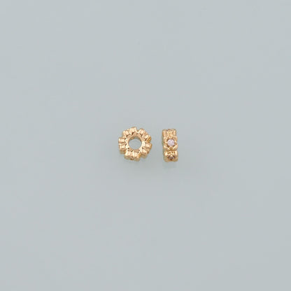 Gold Round Beads Charms,18K Gold Filled Round spacer beads Bracelet Necklace for DIY Jewelry Making Supply