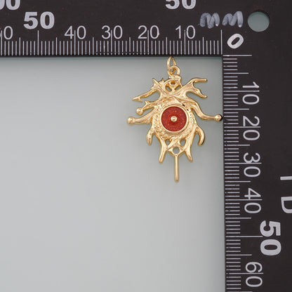 18K Gold Filled Evil Eye Pendant,Enamel Eye Charm Bracelet Necklace for DIY Jewelry Making Supply