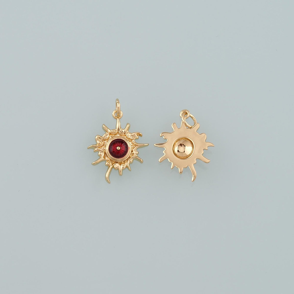 18K Gold Filled Enamel Evil Eye Charm Pendant for Jewelry Making