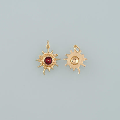 18K Gold Filled Enamel Evil Eye Charm Pendant for Jewelry Making