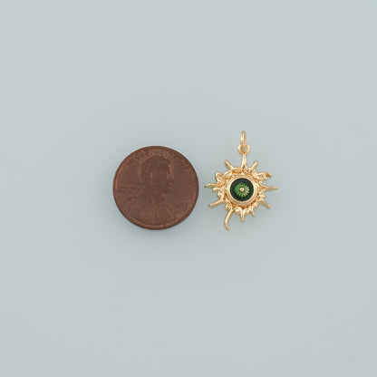 18K Gold Filled Enamel Evil Eye Charm Pendant for Jewelry Making