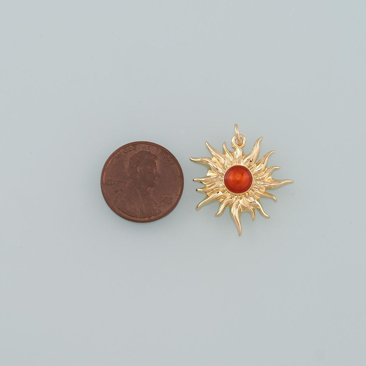 Gold Sun Charms,18K Gold Filled Sun Pendant,Enamel Celestial Charm Bracelet Necklace for DIY Jewelry Making Supply
