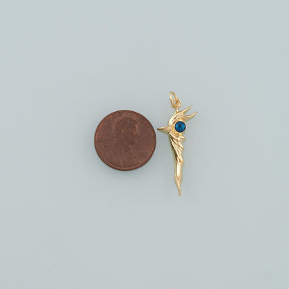 18K Gold Filled Cane Pendant,Enamel Cane Charm Bracelet Necklace for DIY Jewelry Making Supply