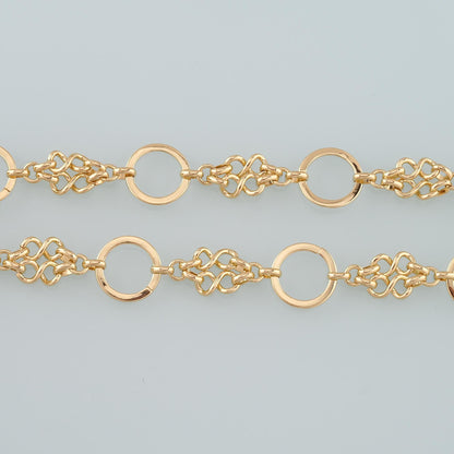 18K Gold Filled Round Jewelry Chain 3.28 ft, 16.40 ft for Jewelry Making