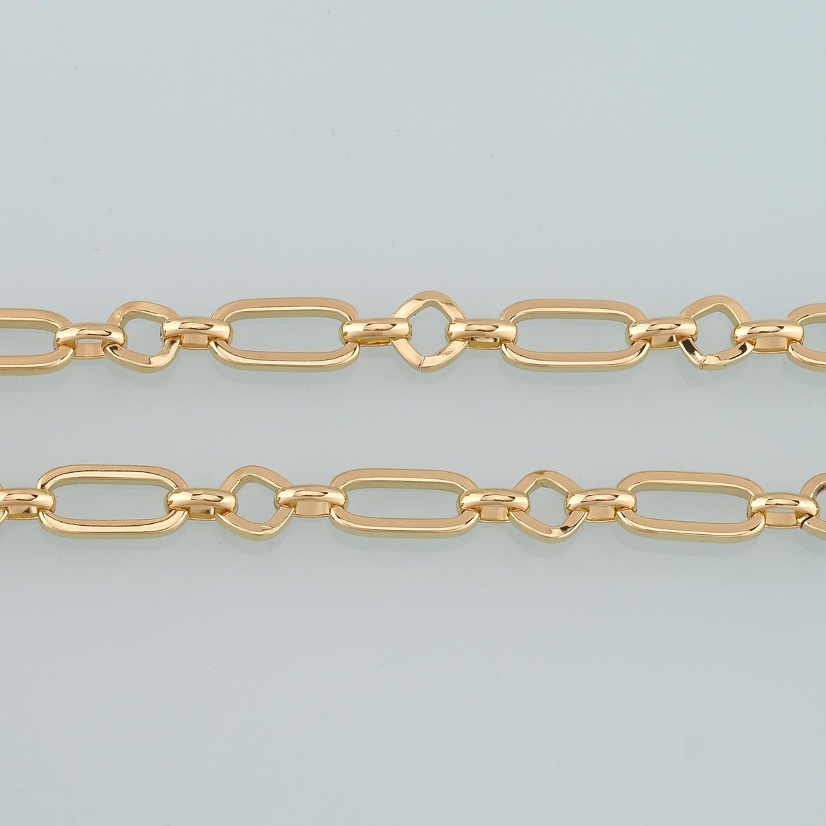 Gold Paper Clip Chain,18K Gold Filled Oval Chain for Necklace Bracelet DIY Jewelry Making Supply