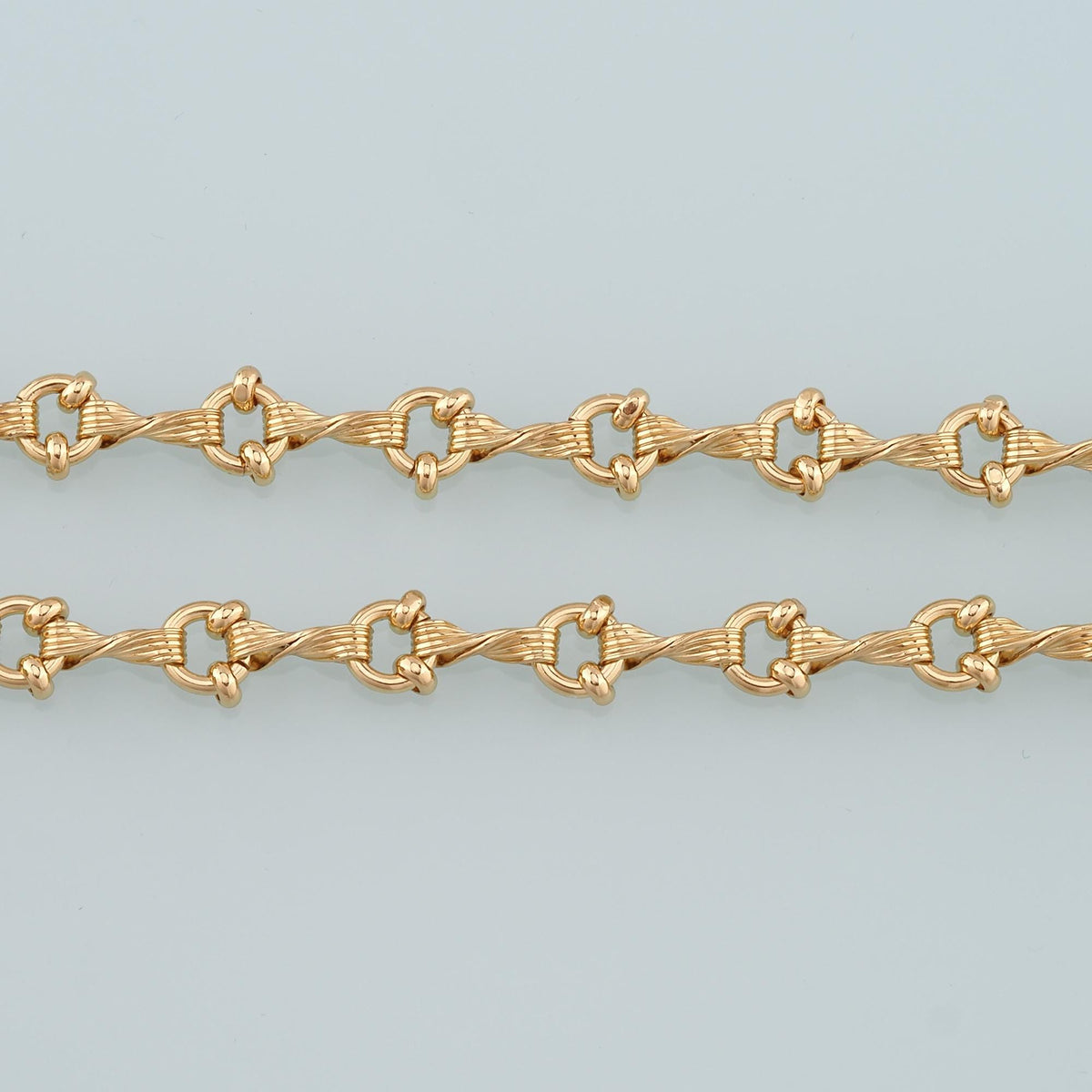 Gold Twist Chain,18K Gold Filled Round Chain for Necklace Bracelet DIY Jewelry Making Supply