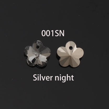 Gold Filled Crystal Flower Charm Pendant for Jewelry Making