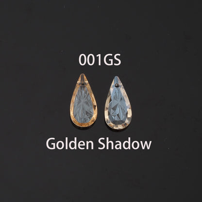 Gold Filled Crystal Teardrop Charm Pendant for Jewelry Making