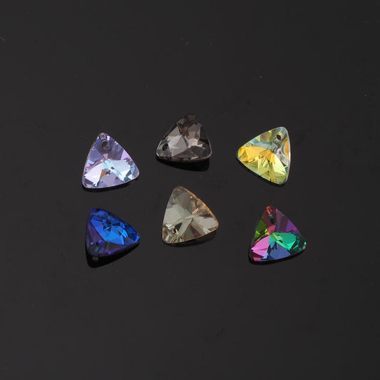 1pcs Triangle Crystal Pendant Crystal AB Rhinestones for DIY Craft Jewelry Making Supply