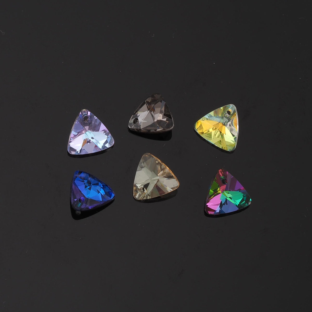 1pcs Triangle Crystal Pendant Crystal AB Rhinestones for DIY Craft Jewelry Making Supply