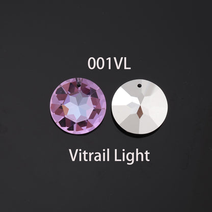 1pcs Round Crystal Pendant Crystal AB Rhinestones for DIY Craft Jewelry Making Supply
