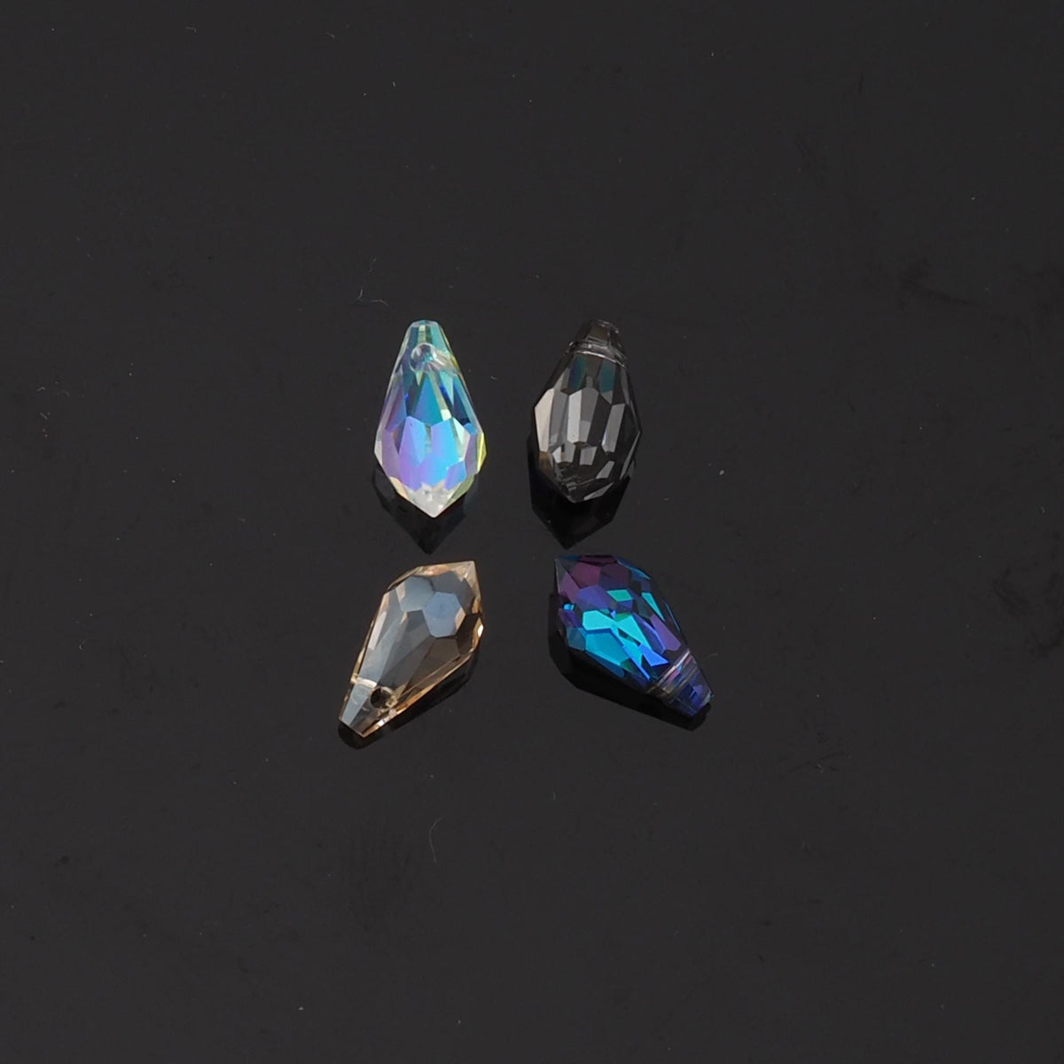 5pcs Teardrop Crystal Pendant Crystal AB Rhinestones for DIY Craft Jewelry Making Supply