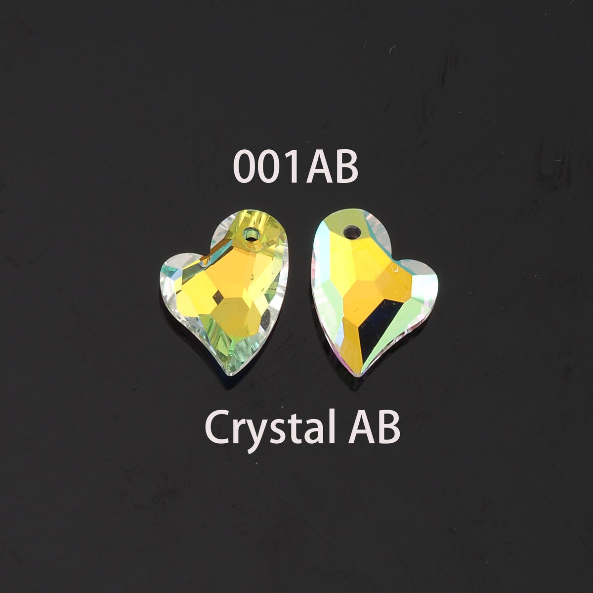 1pcs Heart Crystal Pendant Crystal AB Rhinestones for DIY Craft Jewelry Making Supply