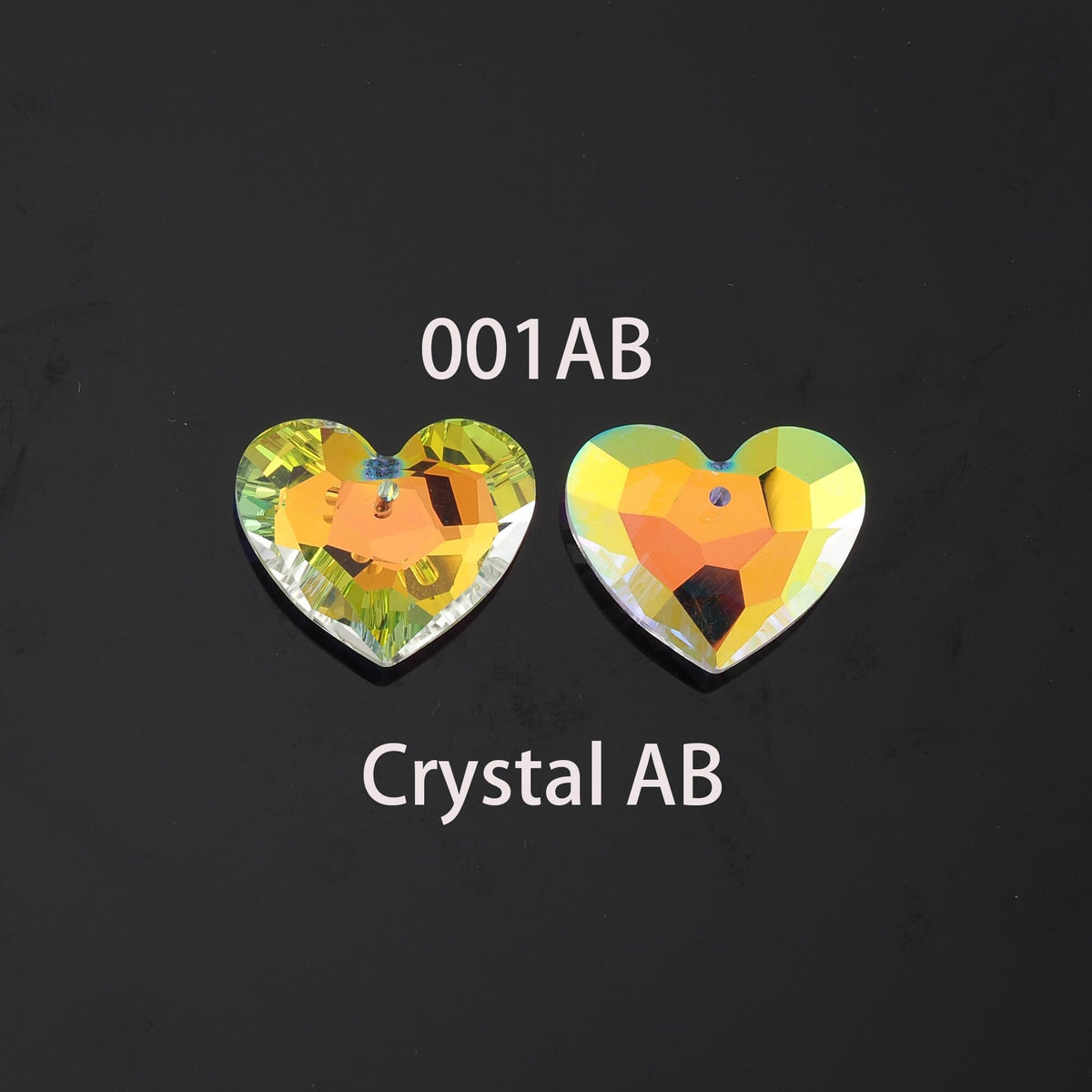Gold Filled Crystal Heart Charm Pendant for Jewelry Making