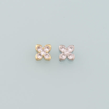 18K Gold Filled Flower Charm Pendant for Jewelry Making