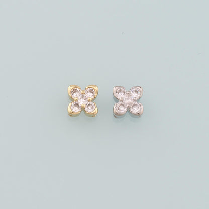 Gold Flower Spacer Beads Charms,18K Gold Filled Flower Bracelet Necklace for DIY Jewelry Making Supply