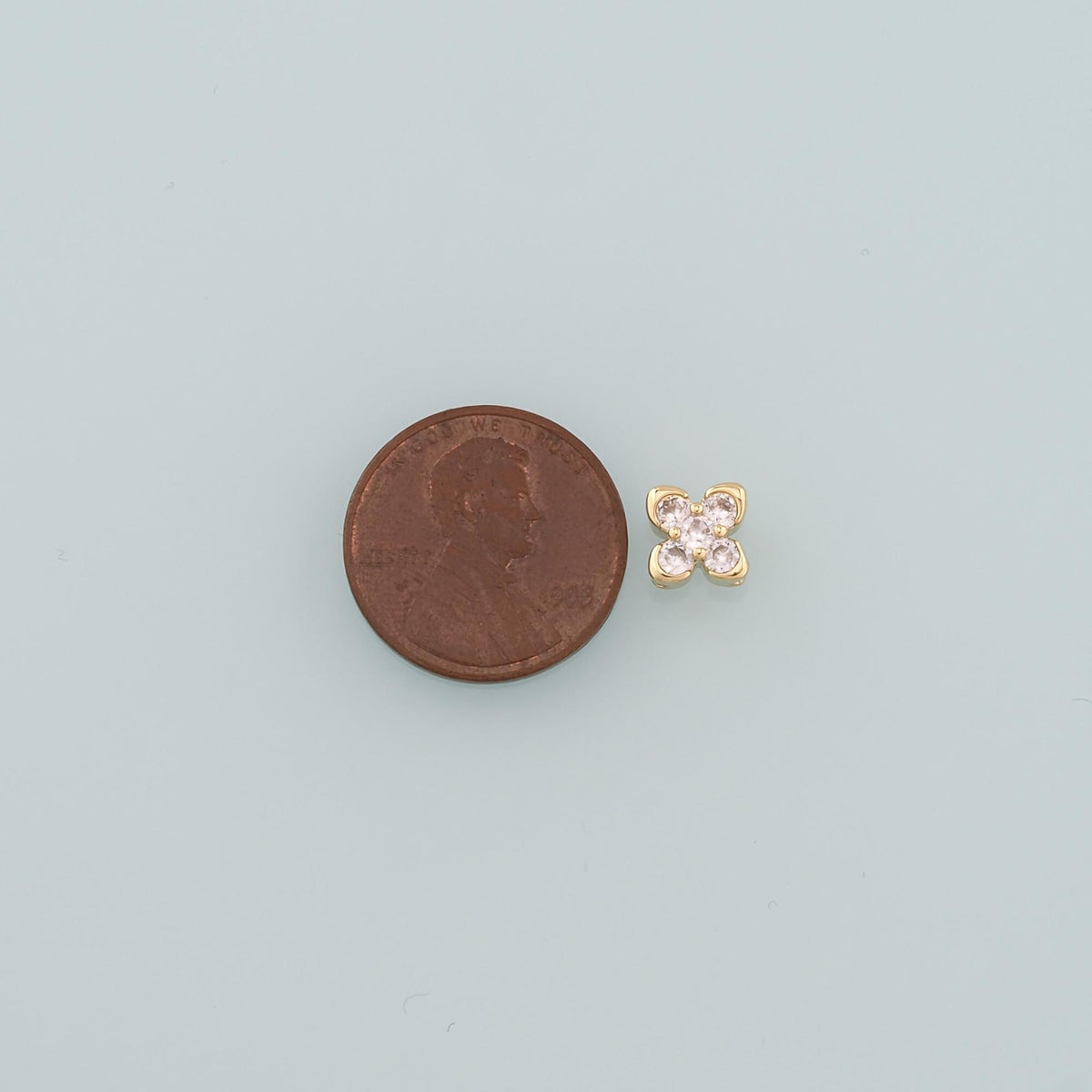 18K Gold Filled Flower Charm Pendant for Jewelry Making