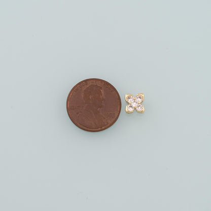 18K Gold Filled Flower Charm Pendant for Jewelry Making