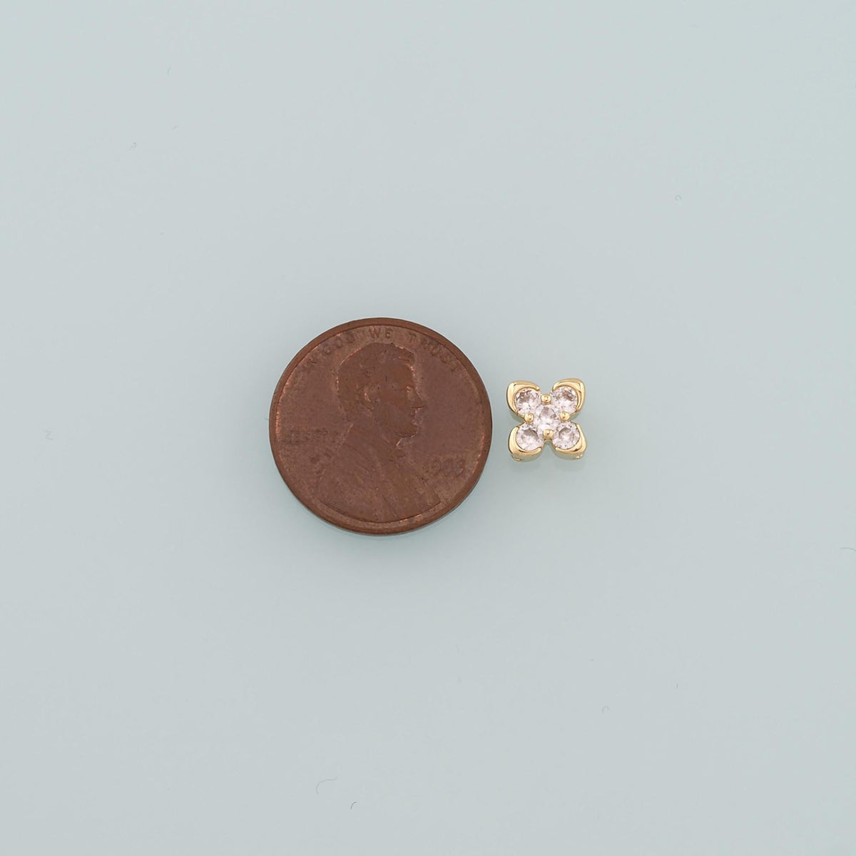 Gold Flower Spacer Beads Charms,18K Gold Filled Flower Bracelet Necklace for DIY Jewelry Making Supply