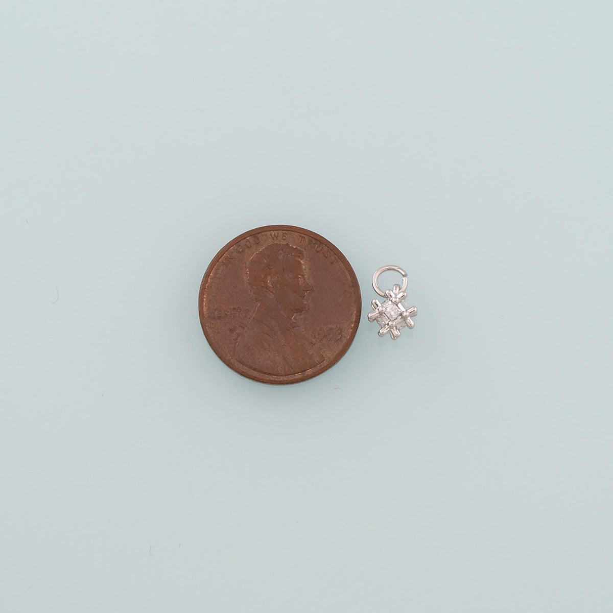18K Gold Filled Hand CZ Charm Pendant for Jewelry Making