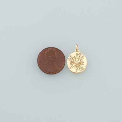 18K Gold Filled Bee CZ Charm Pendant for Jewelry Making