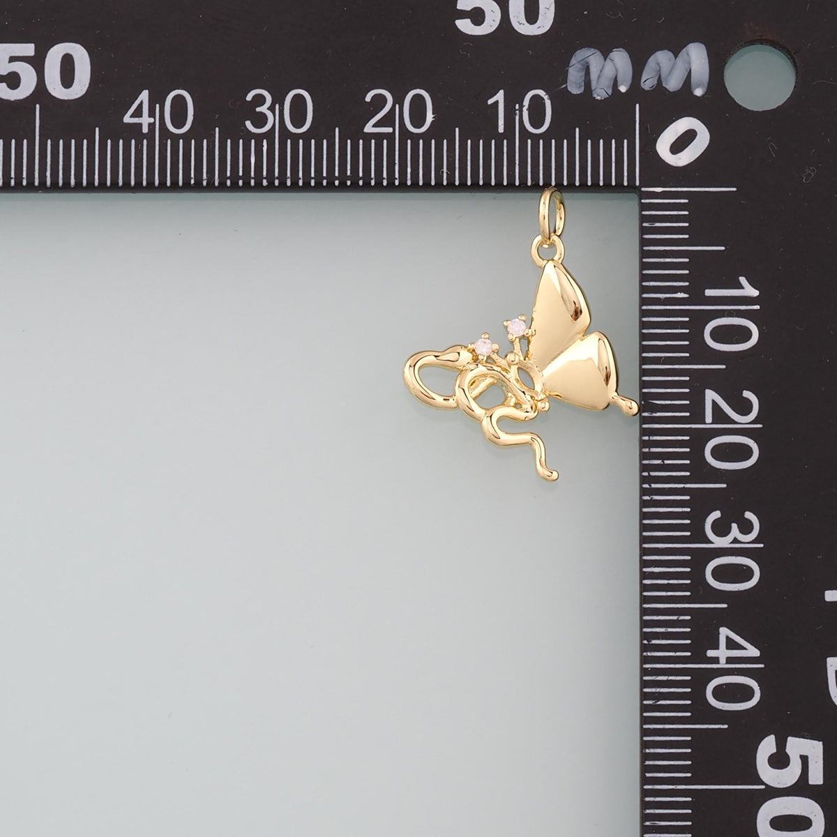Gold Butterfly Charms,18K Gold Filled Butterfly Pendant,CZ Micro Pave Butterfly Charm Bracelet Necklace for DIY Jewelry Makin