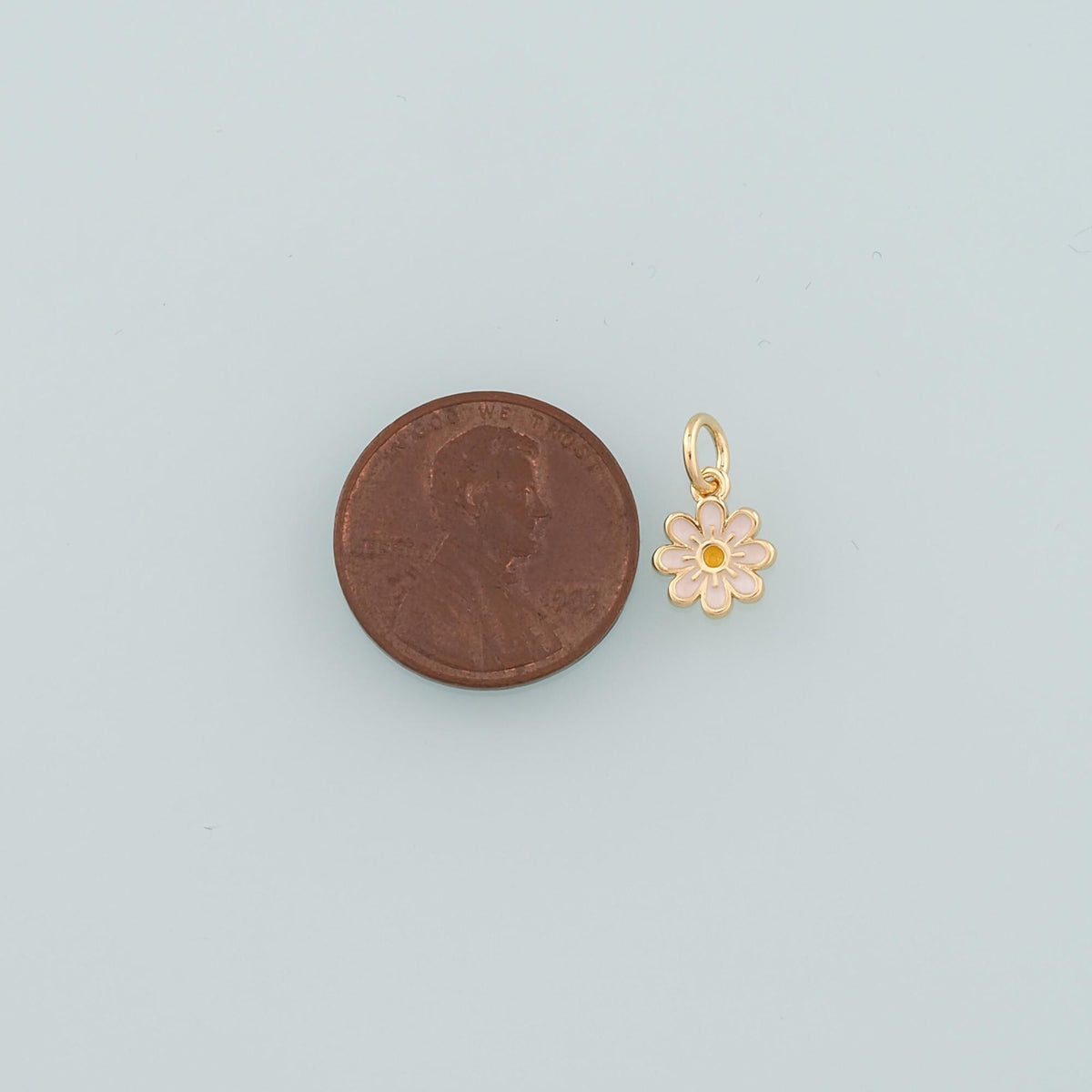 18K Gold Filled Hand Enamel Charm Pendant for Jewelry Making