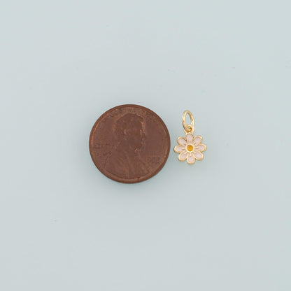 18K Gold Filled Hand Enamel Charm Pendant for Jewelry Making