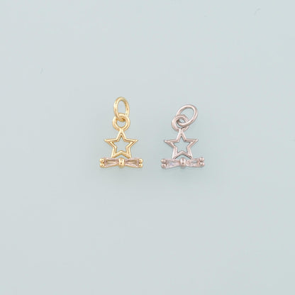 18K Gold Filled Star Charm Pendant for Jewelry Making