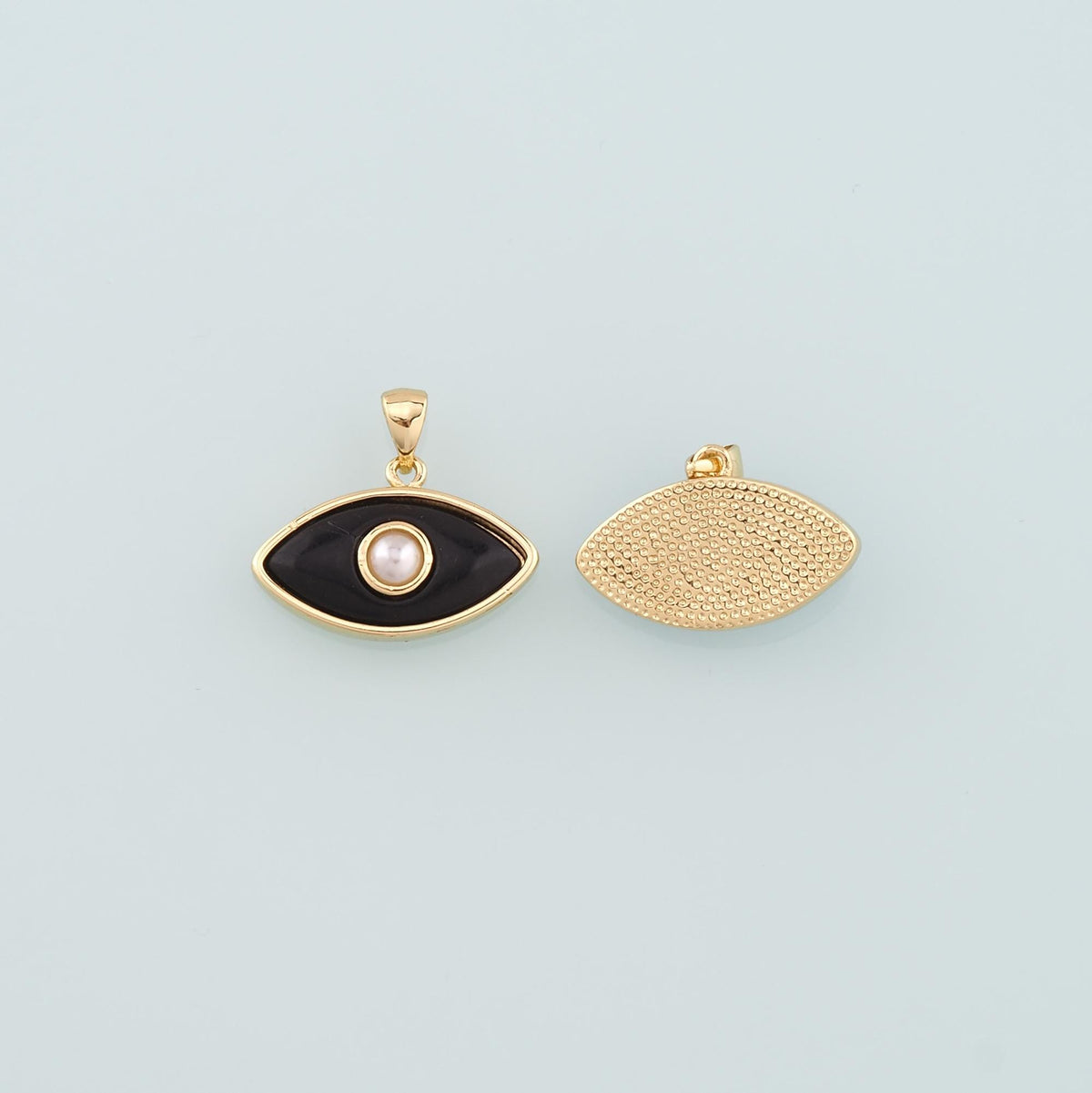 Gold Evil Eye Charms,18K Gold Filled Evil Eye Pendant,Enamel Eye Charm Bracelet Necklace for DIY Jewelry Making Supply