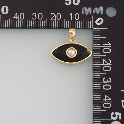 Gold Evil Eye Charms,18K Gold Filled Evil Eye Pendant,Enamel Eye Charm Bracelet Necklace for DIY Jewelry Making Supply