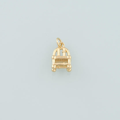 18K Gold Filled Charm Pendant for Jewelry Making