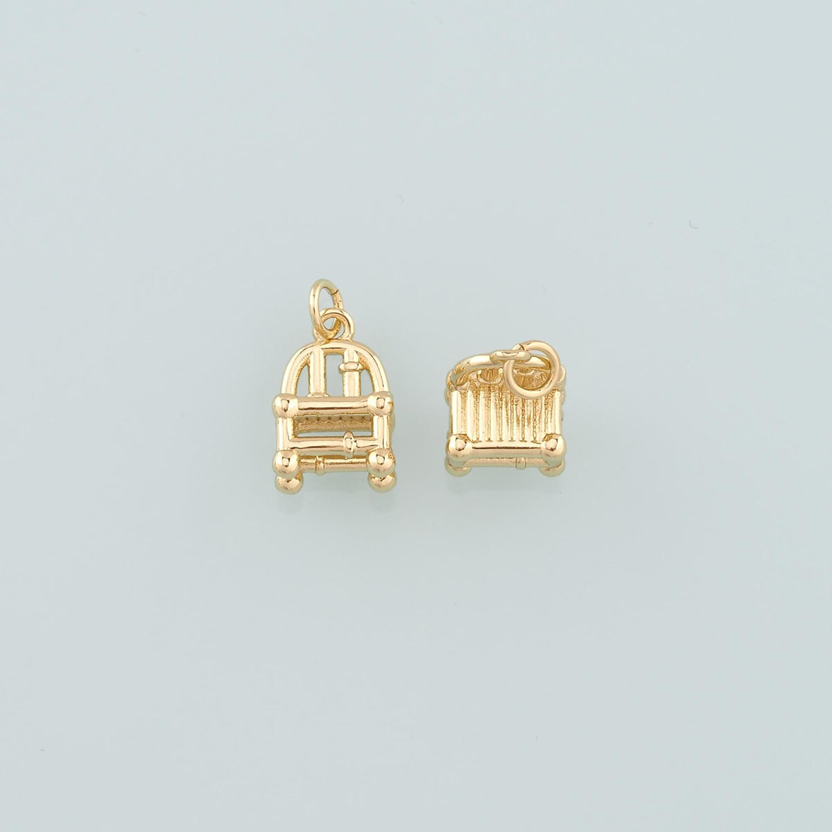 Gold Furniture Charms,18K Gold Filled Chair Pendant,Dainty Chair Charm Bracelet Necklace for DIY Jewelry Making Supply
