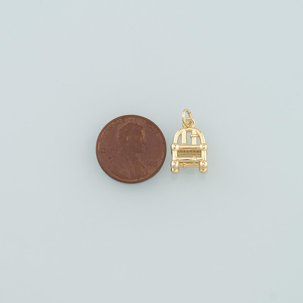 Gold Furniture Charms,18K Gold Filled Chair Pendant,Dainty Chair Charm Bracelet Necklace for DIY Jewelry Making Supply