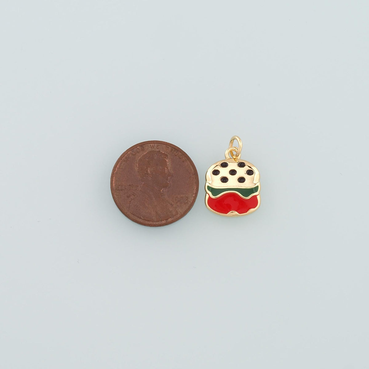 18K Gold Filled Hand Enamel Charm Pendant for Jewelry Making