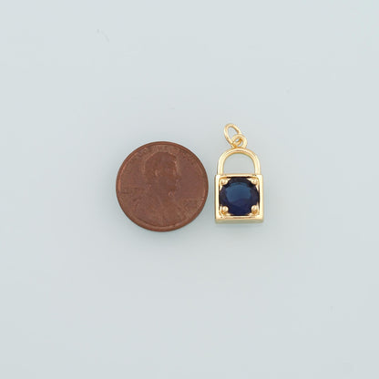 18K Gold Filled Key Charm Pendant for Jewelry Making