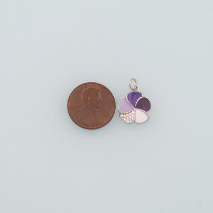 Gold Flower Charms,18K Gold Filled Flower Pendant,Enamel Flower Charm Bracelet Necklace for DIY Jewelry Making Supply