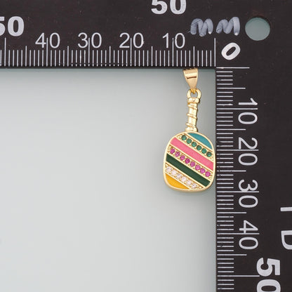 Gold Wine Glass Charms,18K Gold Filled Wine Pendant,CZ Micro Pave Wine Glass Charm Bracelet Necklace for DIY Jewelry Making S
