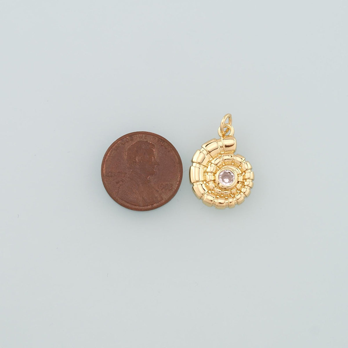 18K Gold Filled Shell Charm Pendant for Jewelry Making